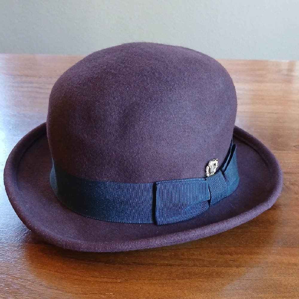 Elegant Wool Something Special Brown Bowler Hat